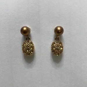 Monet gold colored earrings
